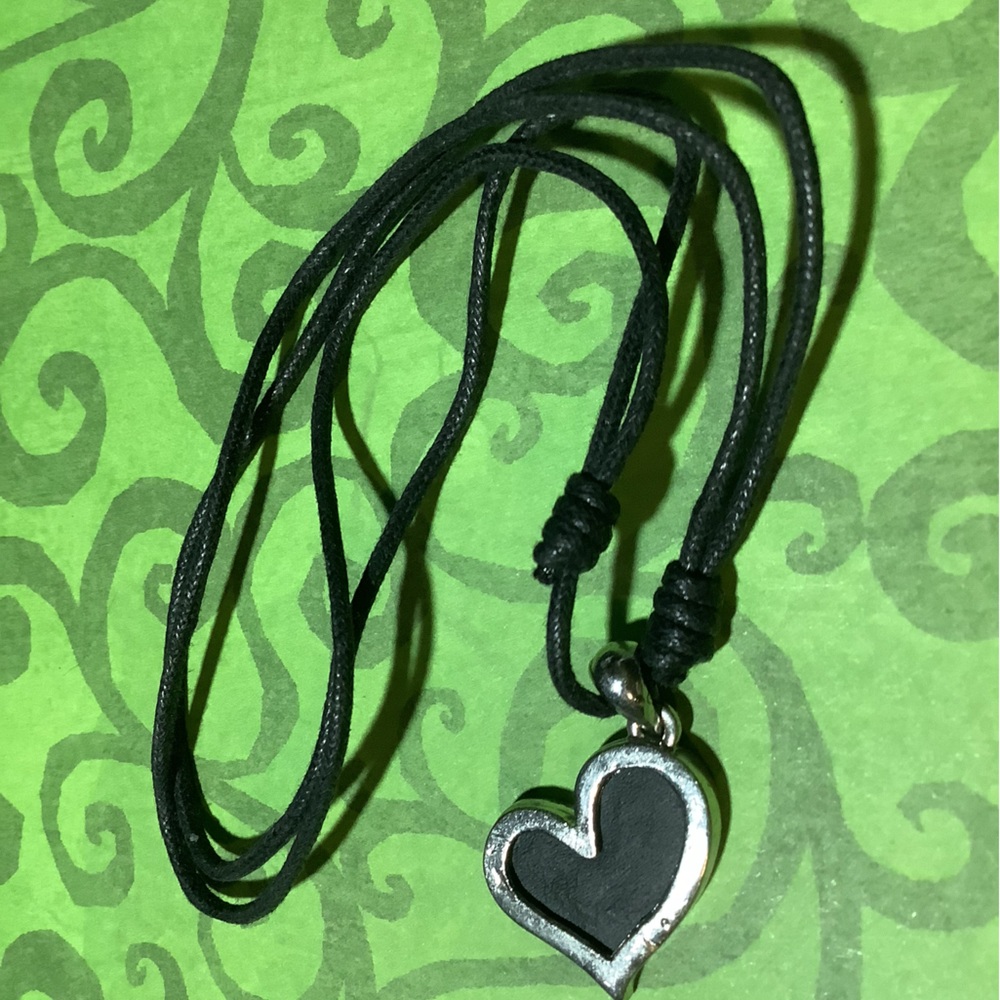 Black Heart Pendant Necklace